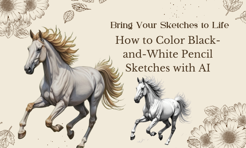 Bring Your Sketches to Life: How to Color Black-and-White Pencil Sketches with AI
